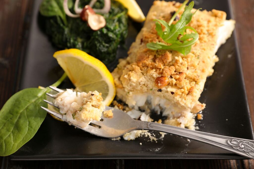Almond Crusted Halibut