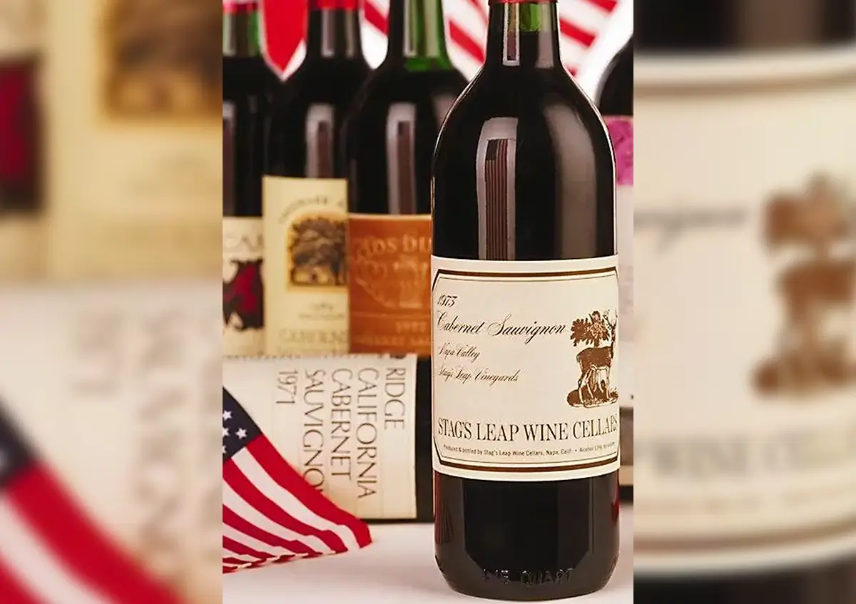 The Stag’s Leap Wine Cellars 1973 S.L.V. Cabernet Sauvignon alongside other California Cabernet Sauvignons included in the Judgment of Paris.