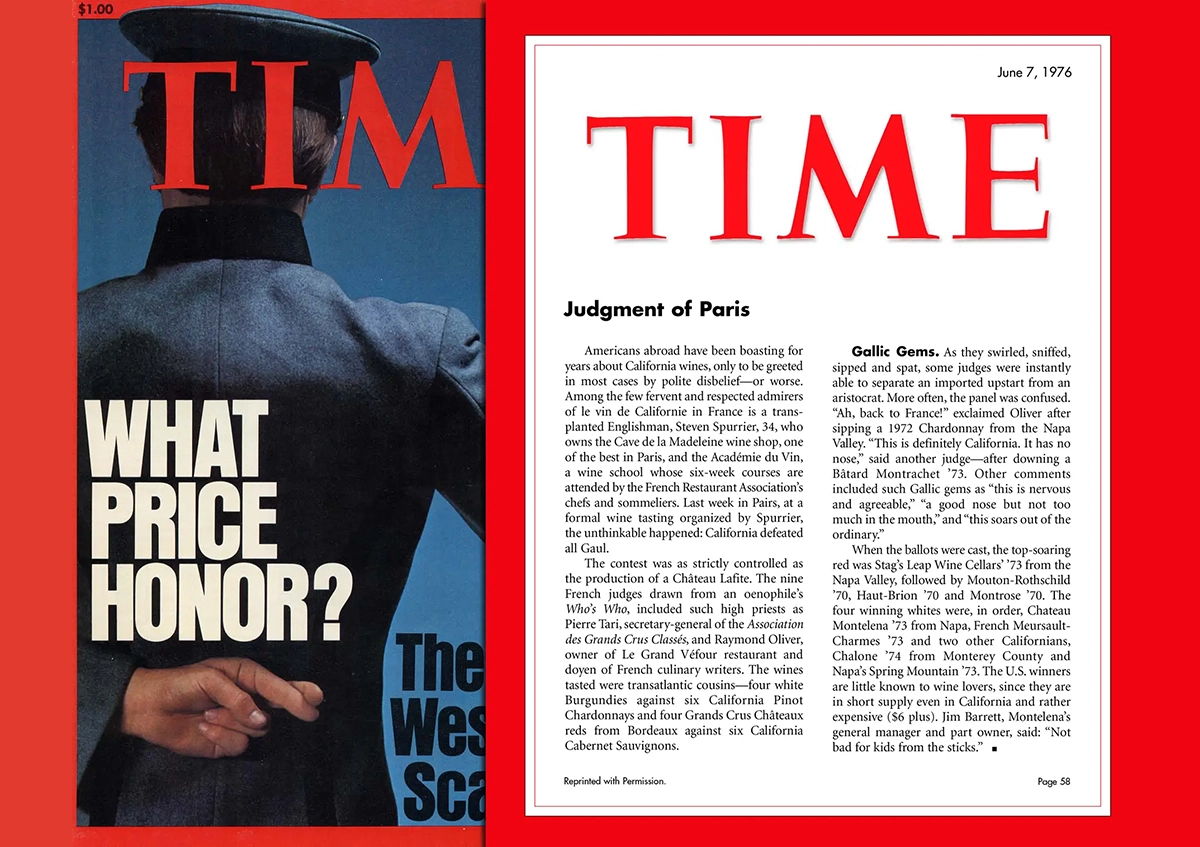 The cover of the issue of Time magazine where George Taber’s article “The Judgment of Paris” appeared.